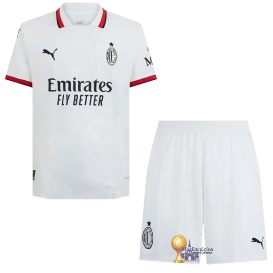 Away Conjunto De Bambino AC Milan 2024 2025 Bianco