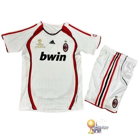 Away Conjunto De Bambino AC Milan Retro 2006 2007 Bianco