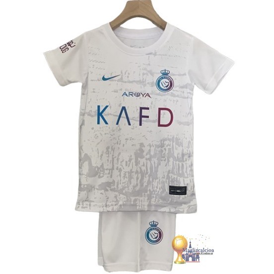 Away Conjunto De Bambino Al Nassr 2023 2024 Bianco