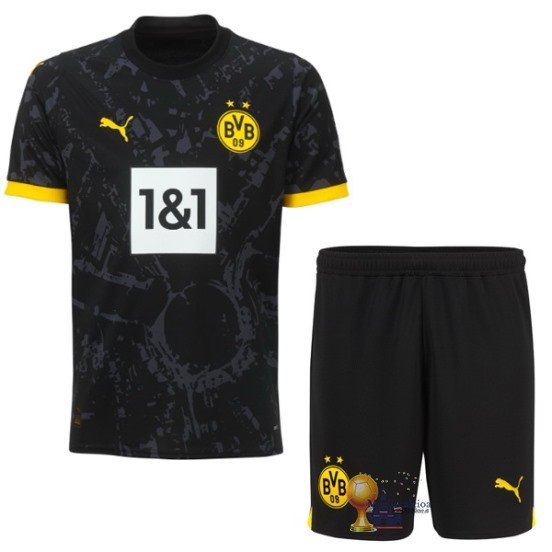 Away Conjunto De Bambino Borussia Dortmund 2023 2024 Nero Giallo