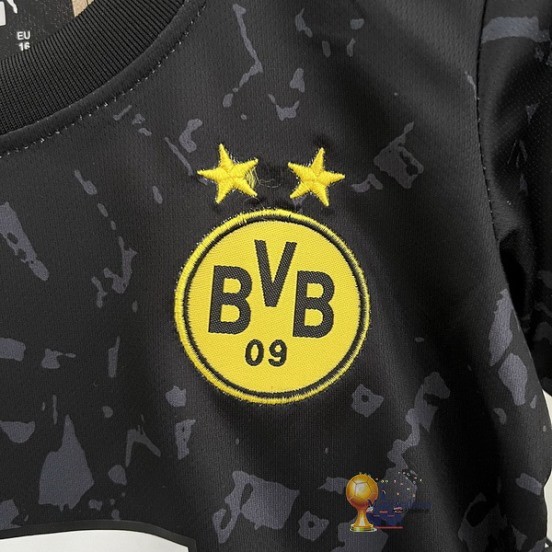 Away Conjunto De Bambino Borussia Dortmund 2023 2024 Nero Giallo