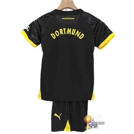 Away Conjunto De Bambino Borussia Dortmund 2023 2024 Nero Giallo