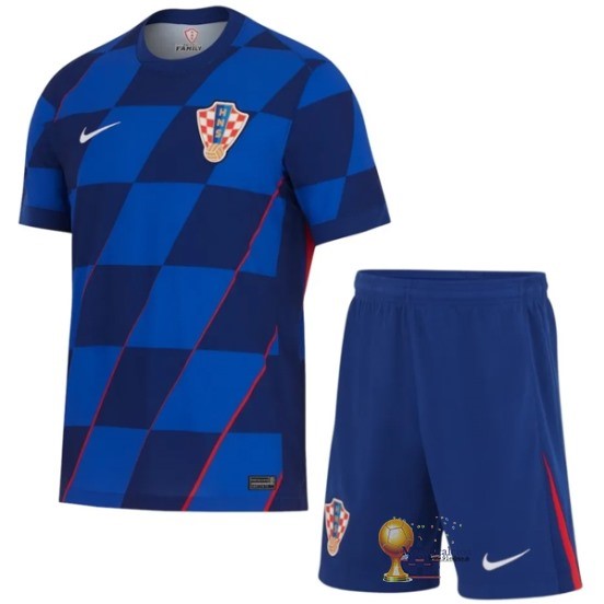 Away Conjunto De Bambino Croazia 2024 Blu