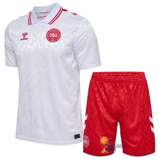 Away Conjunto De Bambino Danimarca 2024 Bianco