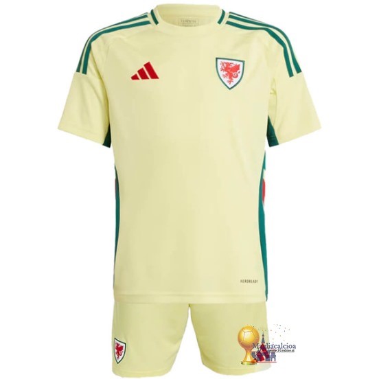 Away Conjunto De Bambino Galles 2024 Giallo