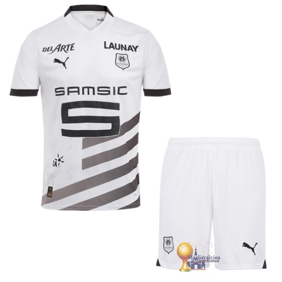 Away Conjunto De Bambino Rennais 2023 2024 Bianco