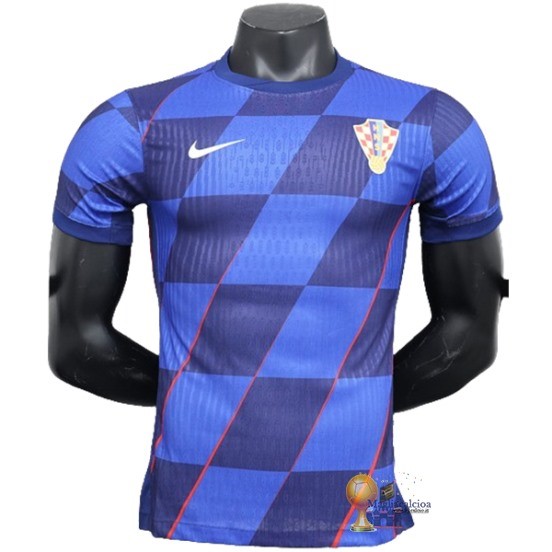 Away Jugadores Maglia Croazia 2024 Blu