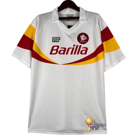 Away Maglia As Roma Retro 1990 1991 Bianco