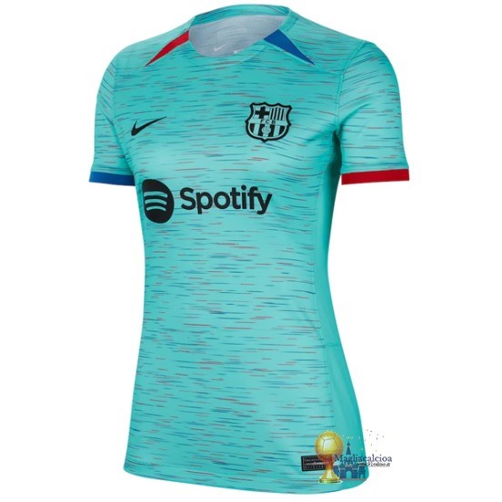 Away Maglia Donna Barcelona 2023 2024 Blu Verde