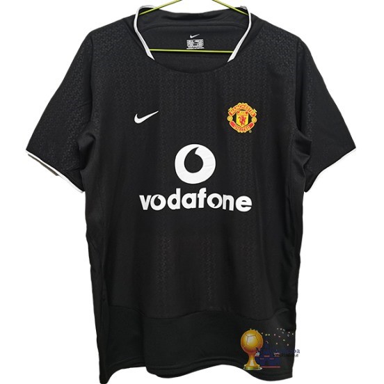 Away Maglia Manchester United Retro 2003 2005 Nero