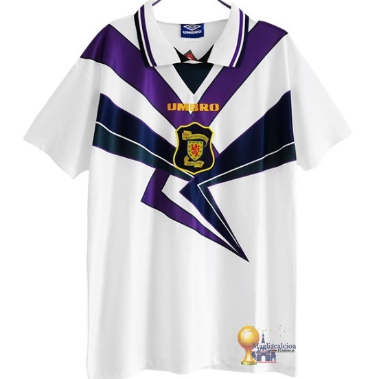 Away Maglia Scozia Retro 1994 1996 Bianco