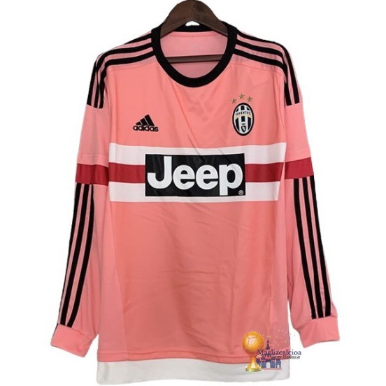 Away Manica lunga Juventus Retro 2015 2016 Rosa