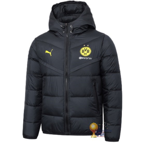 Chaqueta De Algodón Borussia Dortmund 2023 2024 Nero