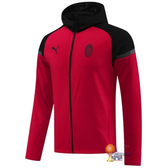 Felpa Cappuccio AC Milan 2024 2025 Nero Rosso