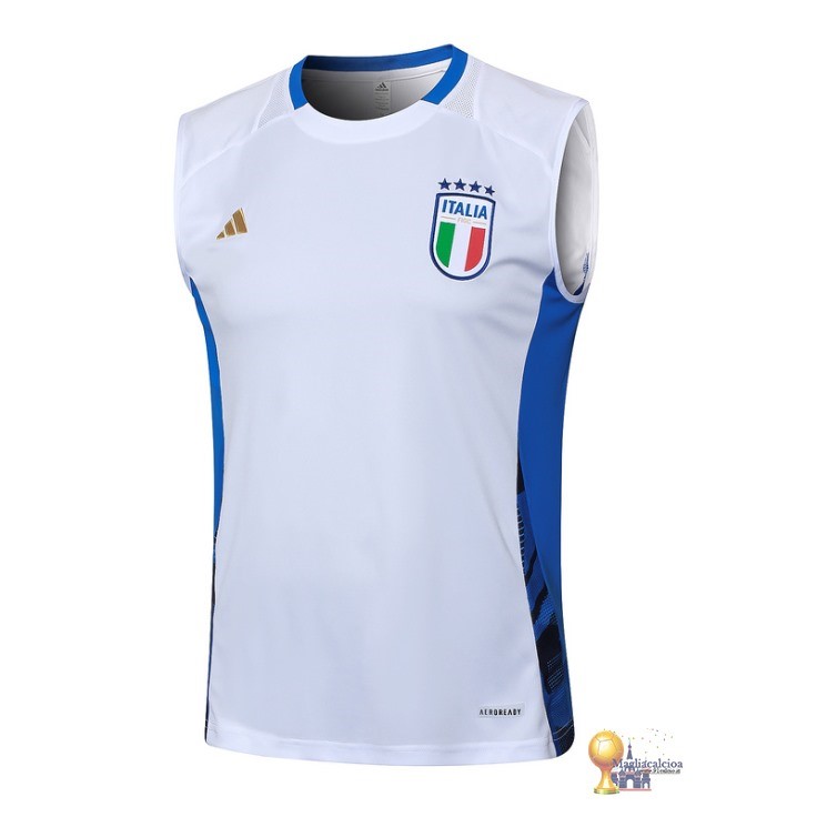 Formazione Senza Maniche Italia 2024 Bianco Blu