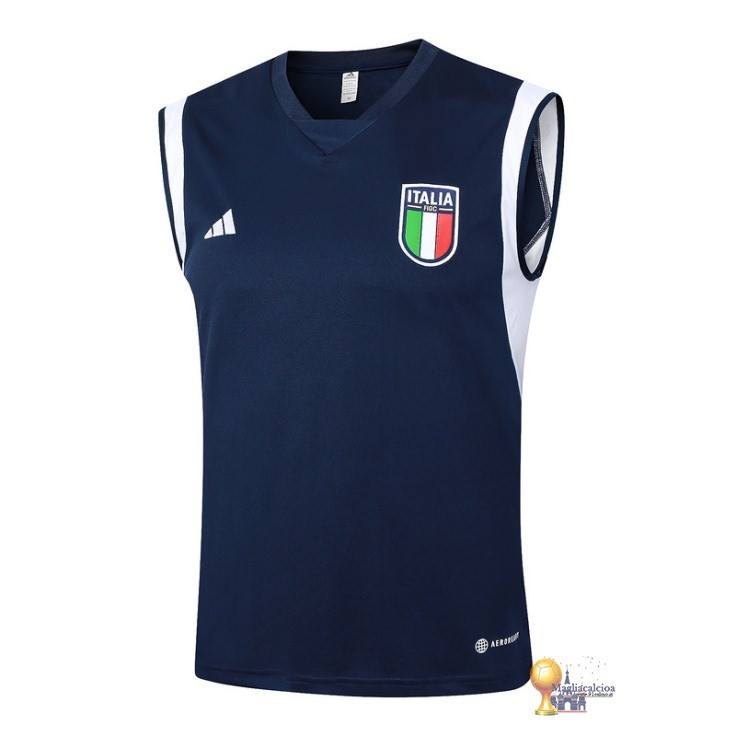 Formazione Senza Maniche Italia 2024 Blu Navy