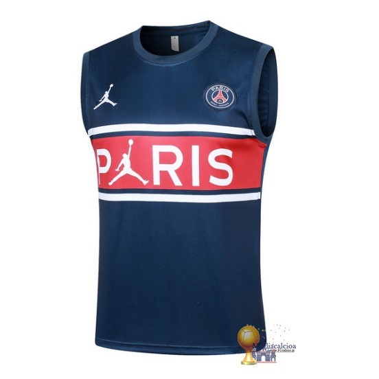 Formazione Senza Maniche Paris Saint Germain 2023 2024 Blu Navy I Rosso