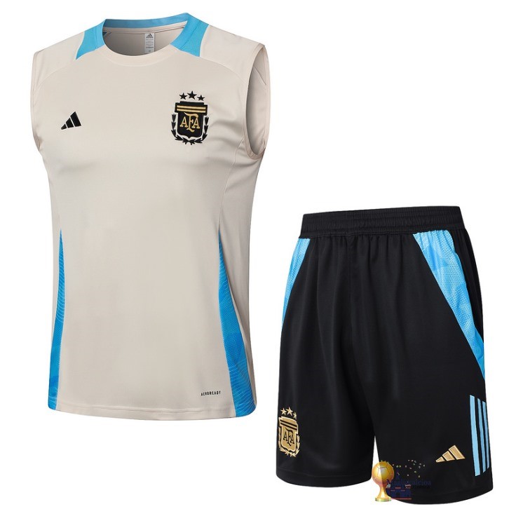 Formazione Senza Maniche Set Completo Argentina 2024 Giallo Blu Nero