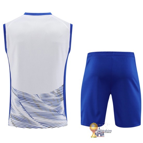 Formazione Senza Maniche Set Completo Inter Milán 2023 2024 Bianco Blu