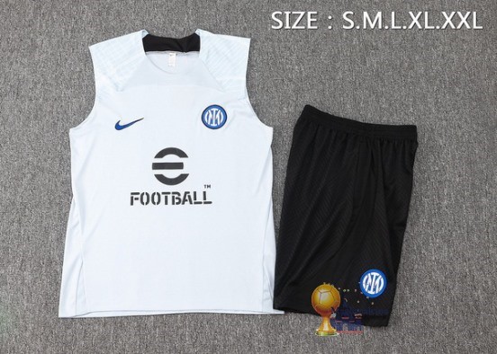 Formazione Senza Maniche Set Completo Inter Milán 2023 2024 Blu II Nero