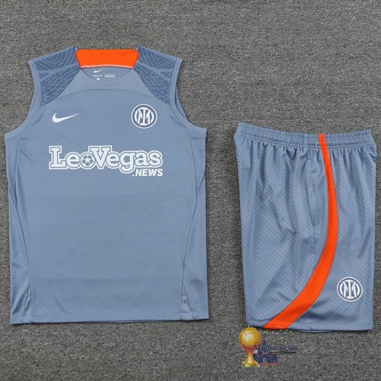 Formazione Senza Maniche Set Completo Inter Milán 2023 2024 Grigio
