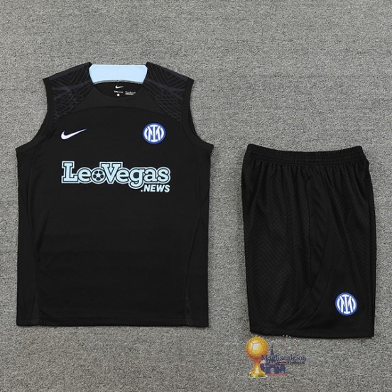 Formazione Senza Maniche Set Completo Inter Milán 2023 2024 Nero