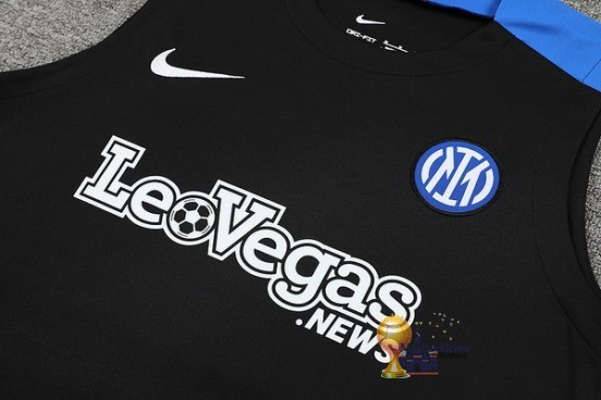 Formazione Senza Maniche Set Completo Inter Milán 2024 2025 Nero Blu