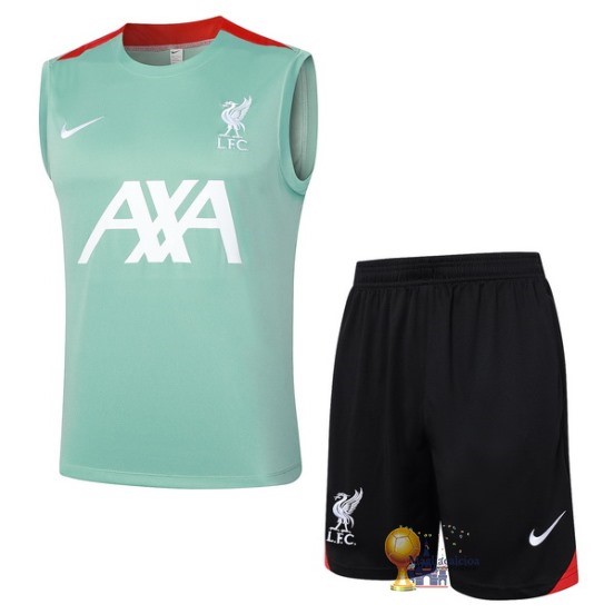 Formazione Senza Maniche Set Completo Liverpool 2024 2025 Verde Nero