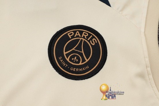 Formazione Senza Maniche Set Completo Paris Saint Germain 2023 2024 Giallo Blu