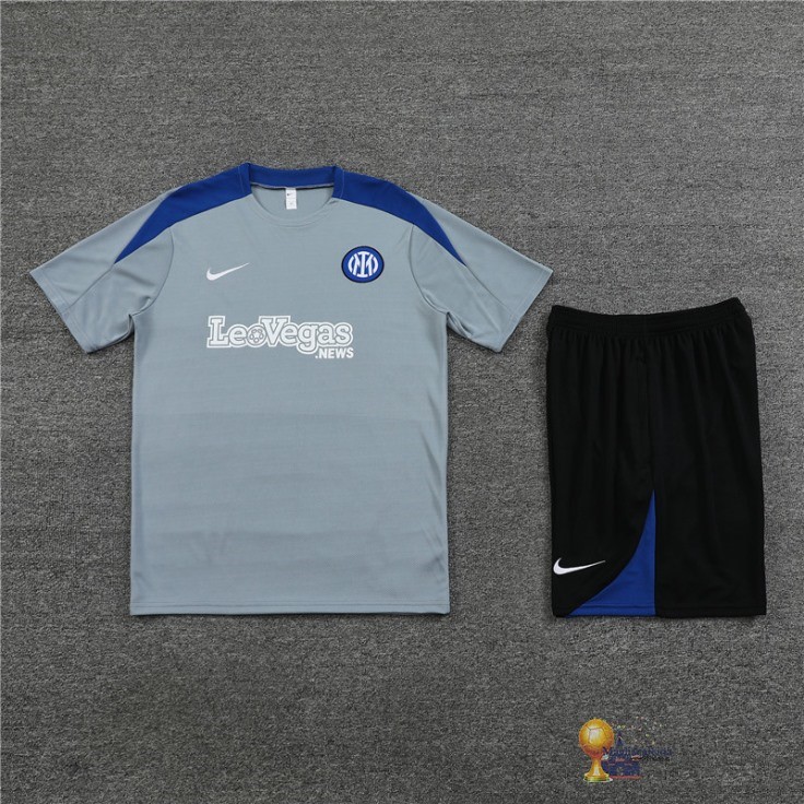 Formazione Set Completo Bambino Inter Milán 2023 2024 Grigio Nero Blu