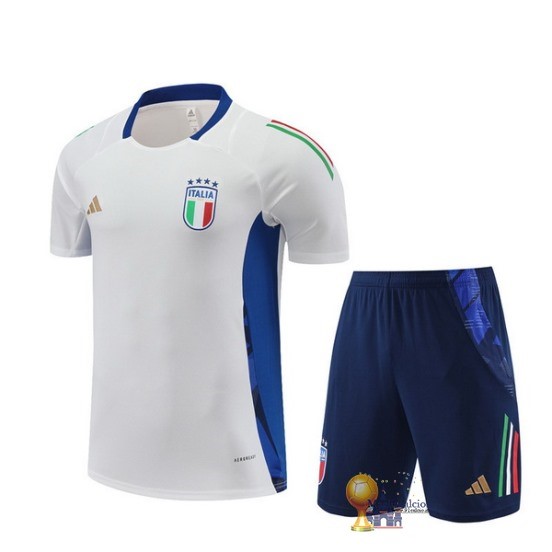 Formazione Set Completo Bambino Italia 2024 Bianco Blu Navy