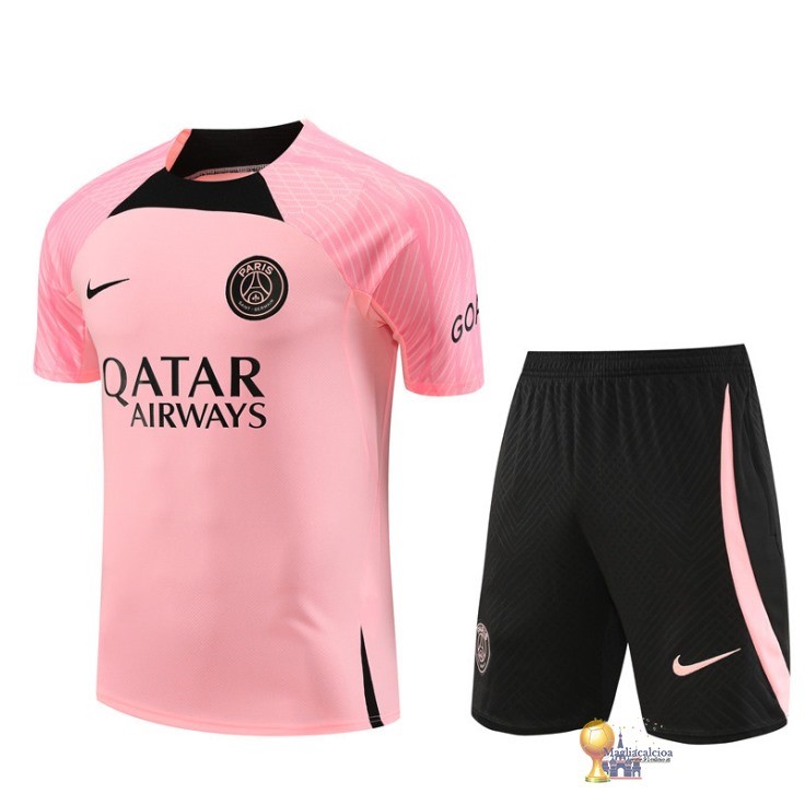 Formazione Set Completo Bambino Paris Saint Germain 2023 2024 Rosa Nero