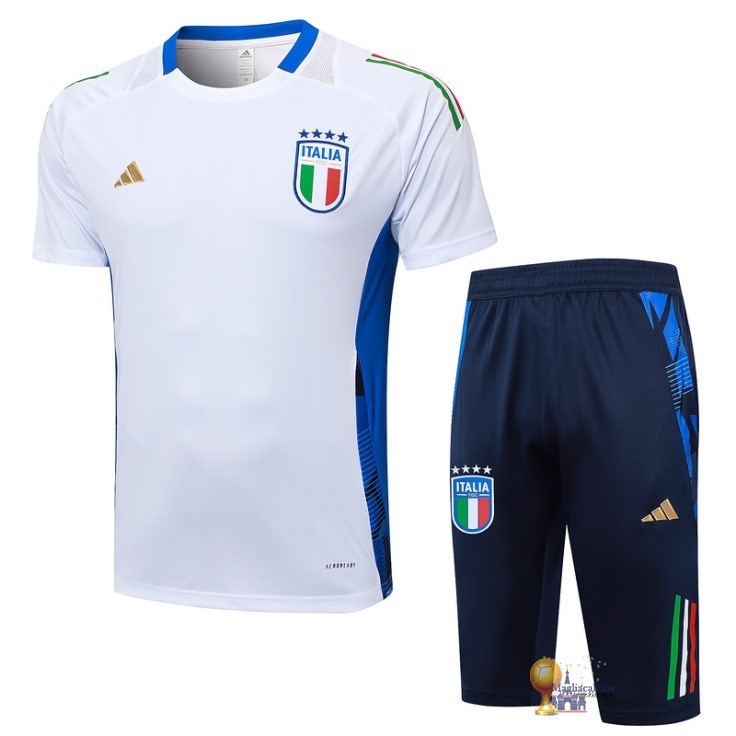 Formazione Set Completo Italia 2024 Bianco Blu Navy