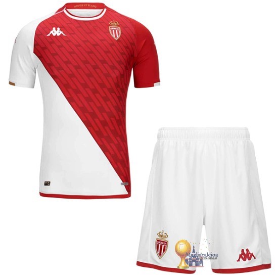 Home Conjunto De Bambino AS Monaco 2023 2024 Bianco Rosso