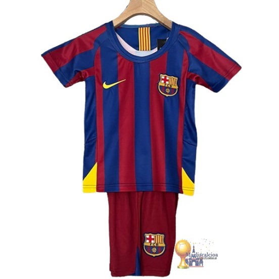 Home Conjunto De Bambino Barcelona Retro 2005 2006 Rosso Blu