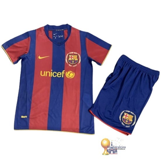 Home Conjunto De Bambino Barcelona Retro 2007 2008 Rosso Blu