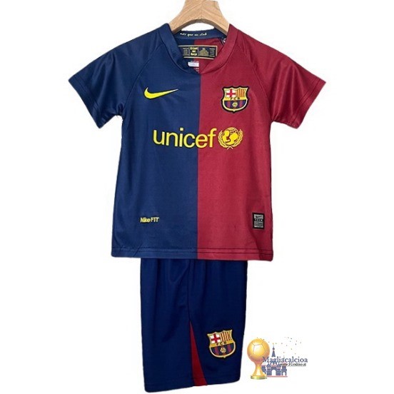 Home Conjunto De Bambino Barcelona Retro 2008 2009 Rosso Blu