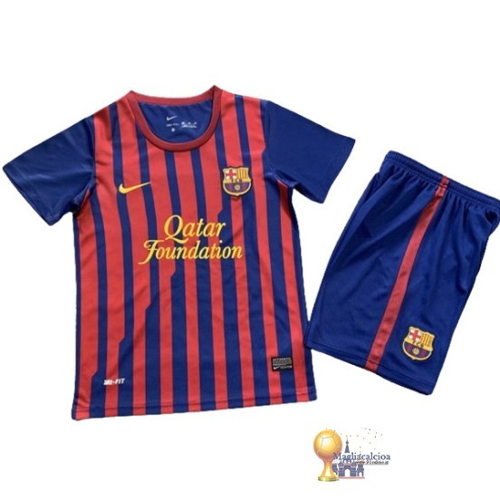 Home Conjunto De Bambino Barcelona Retro 2011 2012 Rosso Blu