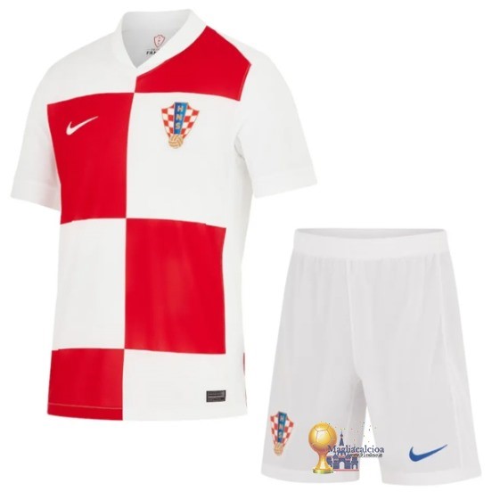 Home Conjunto De Bambino Croazia 2024 Rosso Bianco