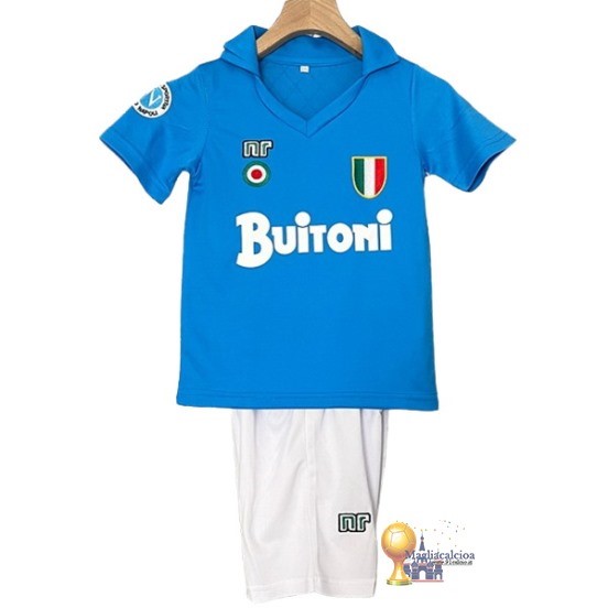 Home Conjunto De Bambino Napoli Retro 1987 1988 Blu