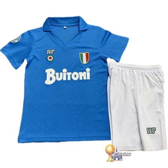 Home Conjunto De Bambino Napoli Retro 1988 1987 Blu