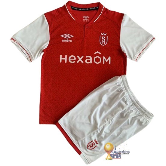 Home Conjunto De Bambino Stade de Reims 2023 2024 Rosso