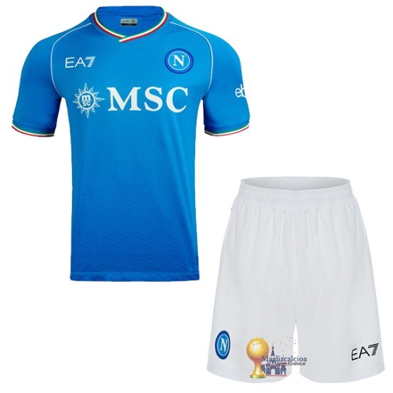 Home Conjunto De Uomo Napoli 2023 2024 Blu Bianco