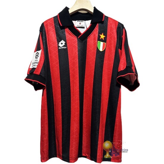 Home Maglia AC Milan Retro 1994 Nero Rosso