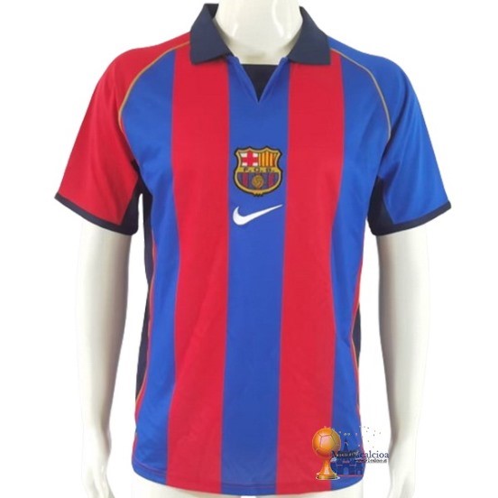 Home Maglia Barcelona Retro 2001 2002 Blu Rosso