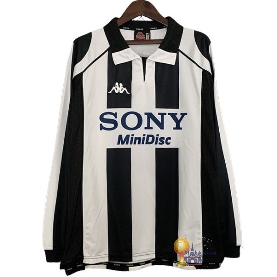 Home Manica lunga Juventus Retro 1997 1998 Nero Bianco