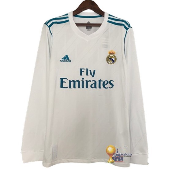 Home Manica lunga Real Madrid Retro 2017 2018 Bianco