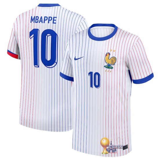 NO.10 Mbappe Thailandia Away Maglia Francia 2024 Bianco