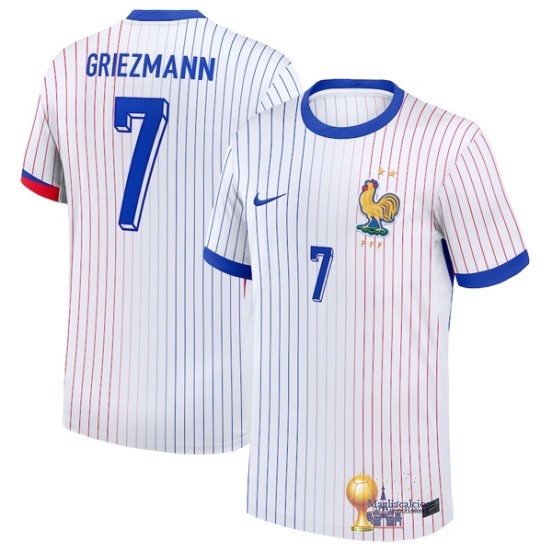 NO.7 Griezmann Thailandia Away Maglia Francia 2024 Bianco