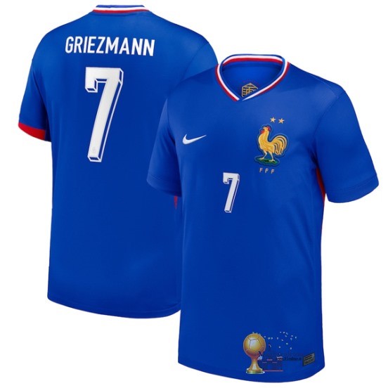 NO.7 Griezmann Thailandia Home Maglia Francia 2024 Blu